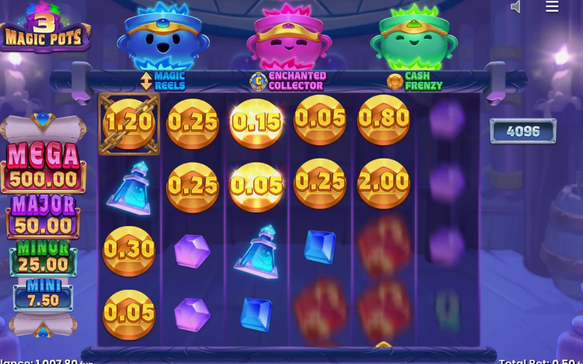 Bonusläge med Enchanted Collector-symbol på hjul 1